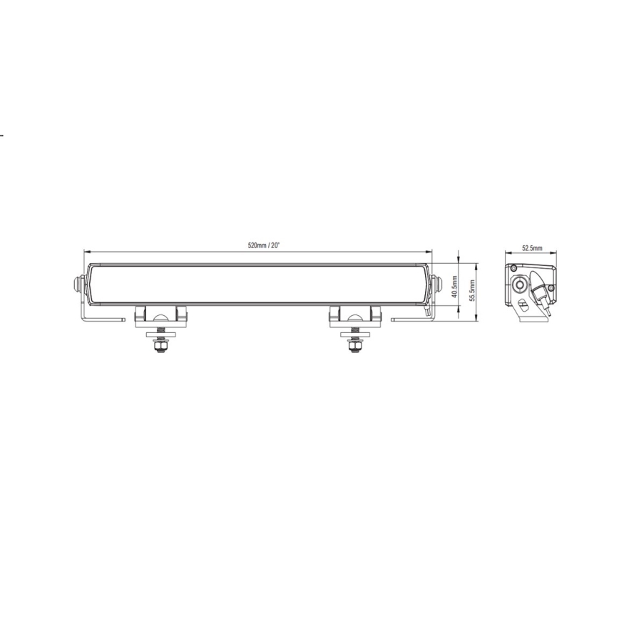 LED Автомобільна світлова рампа BLACK OFF ROAD LED/90W/9-36V IP69 6000K