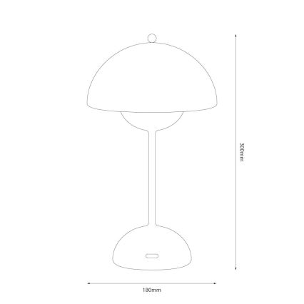 LED акумуляторна сенсорна настільна лампа COSTA LED/3W/5V 2400 mAh 3000-6000K чорна