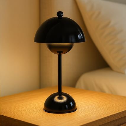 LED акумуляторна сенсорна настільна лампа COSTA LED/3W/5V 2400 mAh 3000-6000K чорна
