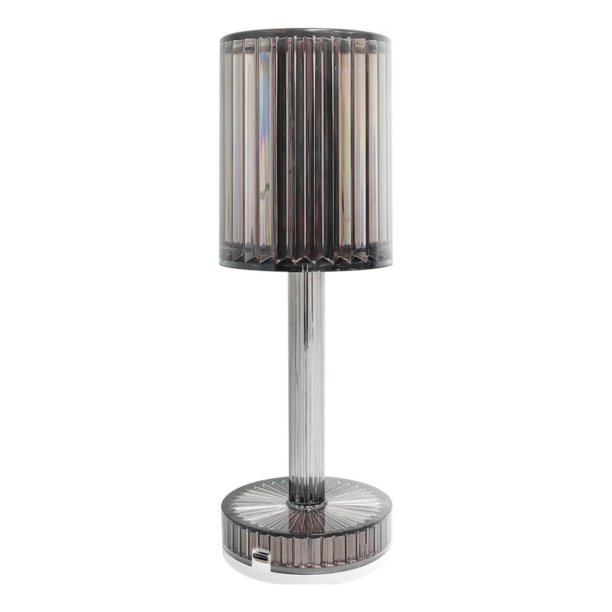 LED акумуляторна сенсорна настільна лампа SIMPLE LED/1W/5V 3000-6000K 2400 mAh димчасто-сіра