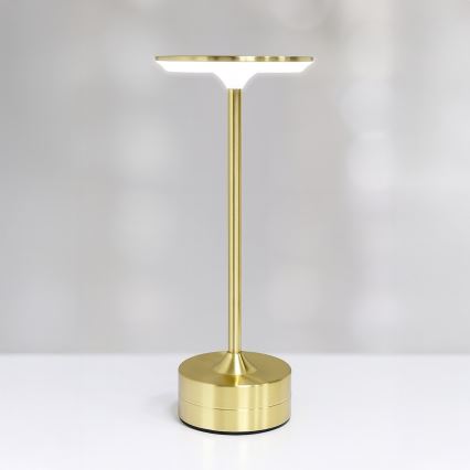 LED акумуляторна сенсорна настільна лампа TAVOLO LED/2,5W/5V 2400 mAh 3000-6000K золота