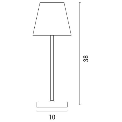 LED Акумуляторна сенсорна настільна лампа з регулюванням яскравості LED/3,5W/5V 5200mAh зелений