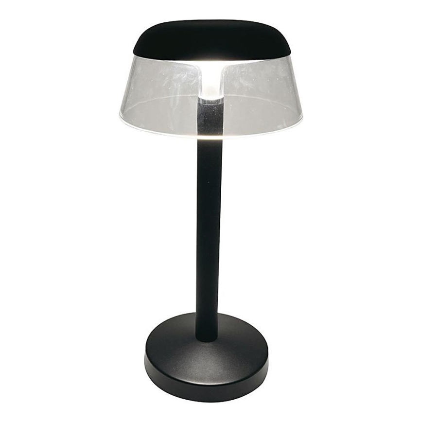 LED Акумуляторна сенсорна настільна лампа з регулюванням яскравості LED/3W/5V 3000-6000K 1800 mAh чорний