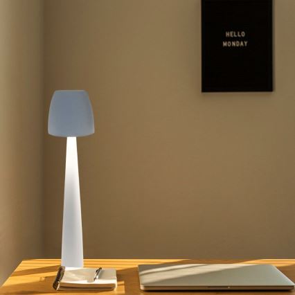 LED Акумуляторна сенсорна настільна лампа з регулюванням яскравості LED/3W/5V 3000-6000K 1800 mAh білий