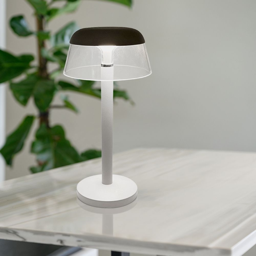 LED Акумуляторна сенсорна настільна лампа з регулюванням яскравості LED/3W/5V 3000-6000K 1800 mAh білий