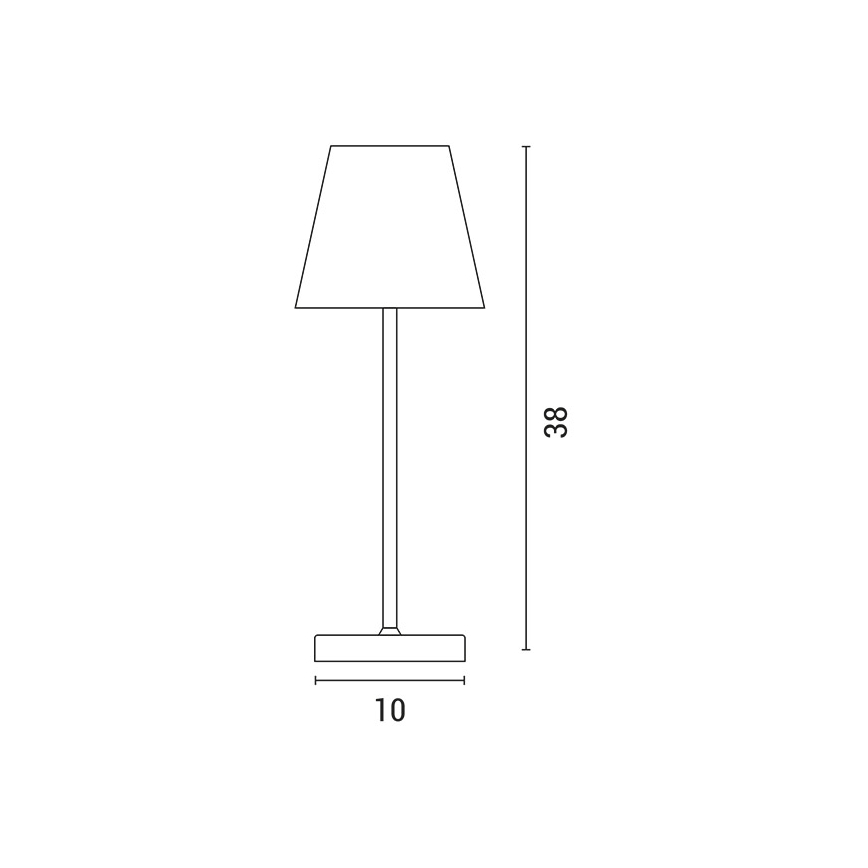LED Акумуляторна сенсорна настільна лампа з регулюванням яскравості TABLO LED/3,5W/5V 5200mAh зелений