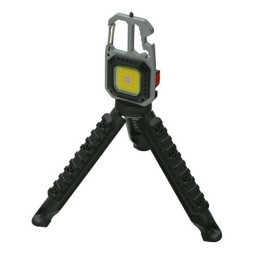 LED Акумуляторний багатофункціональний ліхтарик з підставкою LED/USB-C 400 mAh