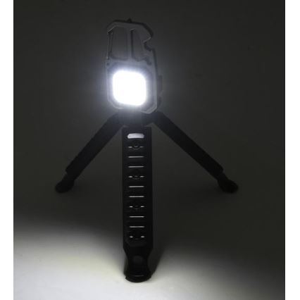 LED Акумуляторний багатофункціональний ліхтарик з підставкою LED/USB-C 400 mAh