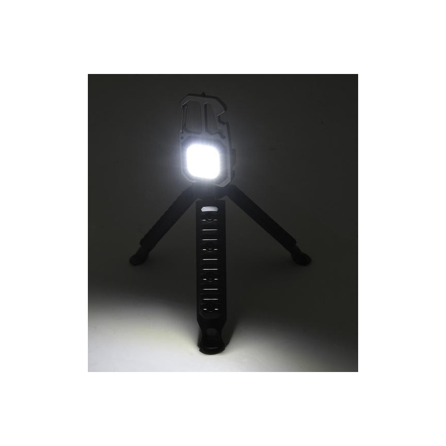 LED Акумуляторний багатофункціональний ліхтарик з підставкою LED/USB-C 400 mAh