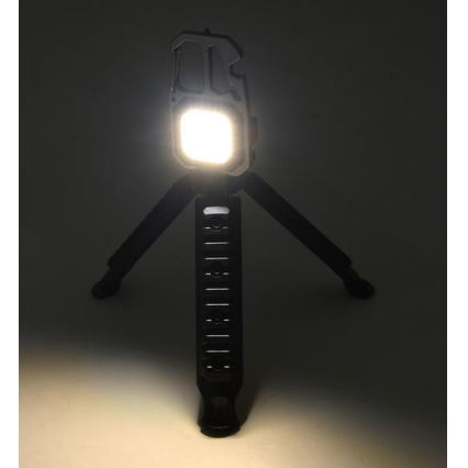 LED Акумуляторний багатофункціональний ліхтарик з підставкою LED/USB-C 400 mAh