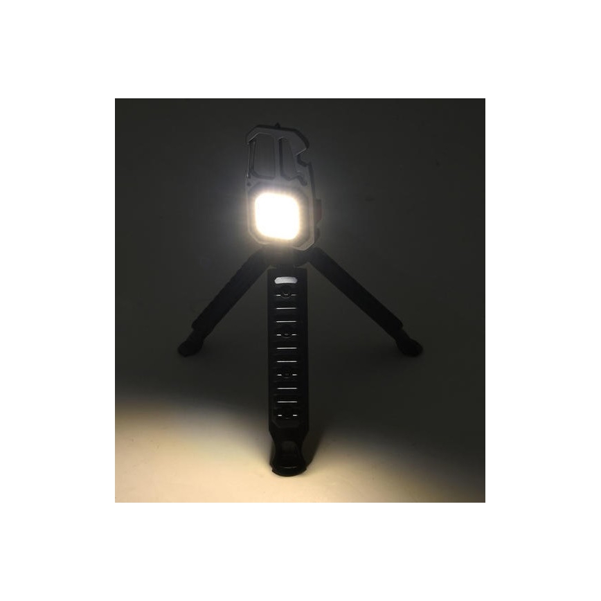 LED Акумуляторний багатофункціональний ліхтарик з підставкою LED/USB-C 400 mAh