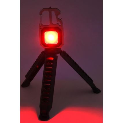 LED Акумуляторний багатофункціональний ліхтарик з підставкою LED/USB-C 400 mAh