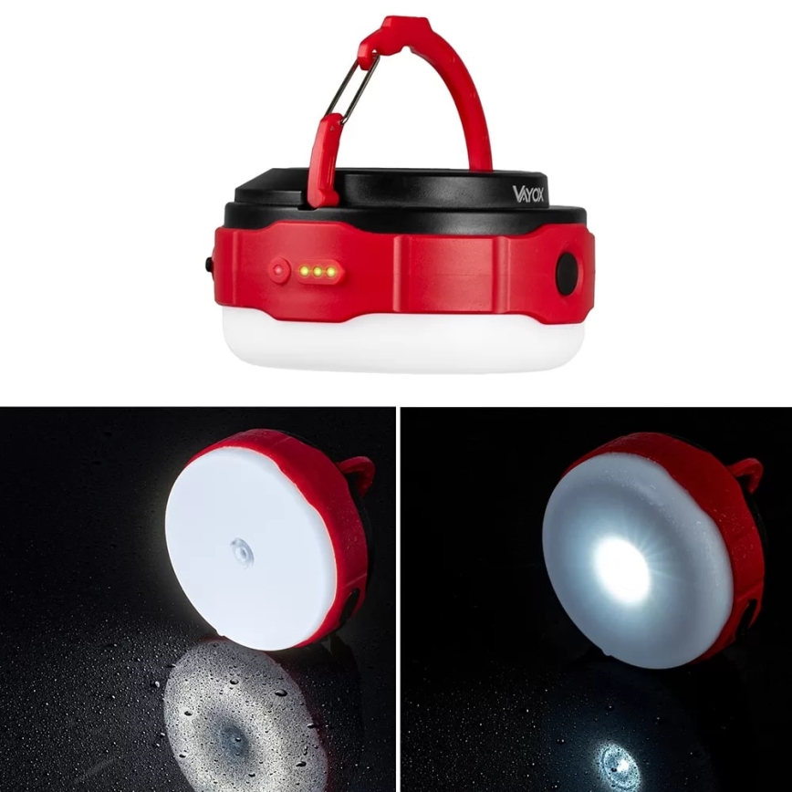 LED Акумуляторний ліхтарик на сонячній батареї з регулюванням яскравості з функцією Power Bank LED/3W/5V 3000/4000/6500K IPX6 500 лм 2000 mAh