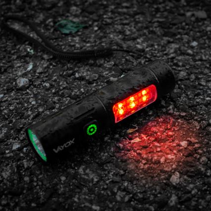 LED Акумуляторний ліхтарик з регулюванням яскравості з червоним світлом LED/5W/5V IPX4 250 лм 2000 mAh