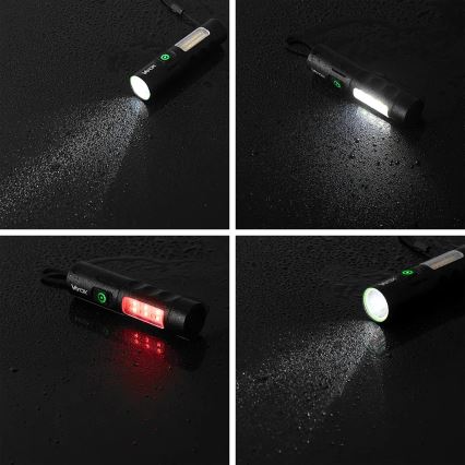 LED Акумуляторний ліхтарик з регулюванням яскравості з червоним світлом LED/5W/5V IPX4 250 лм 2000 mAh