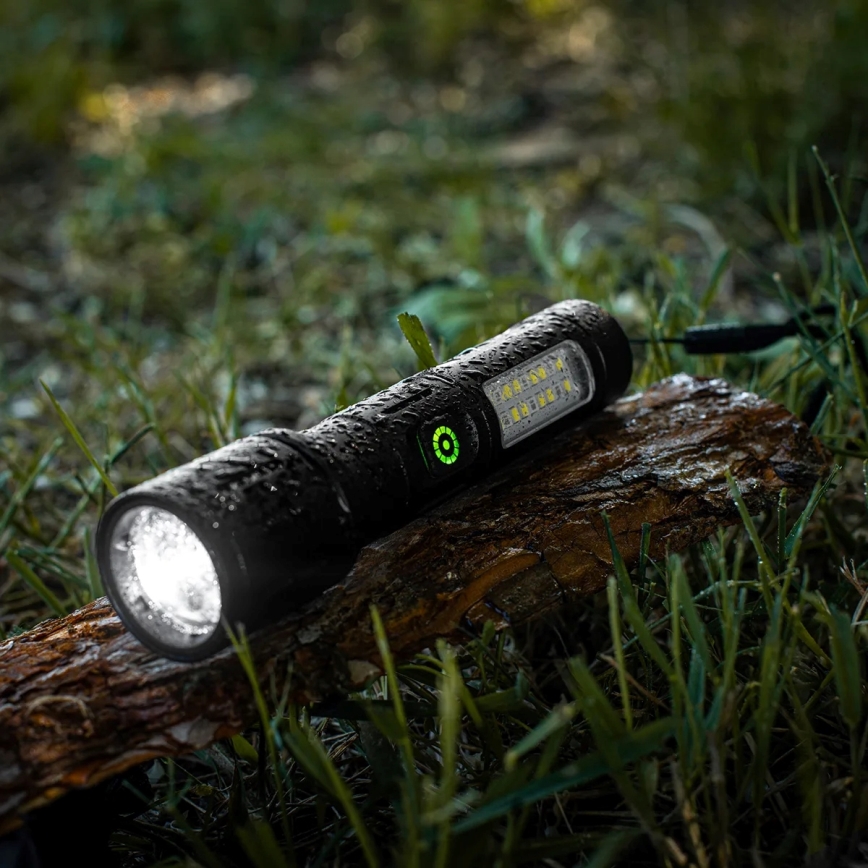 LED Акумуляторний ліхтарик з регулюванням яскравості з червоним світлом LED/5W/5V IPX4 260 лм 2000 mAh
