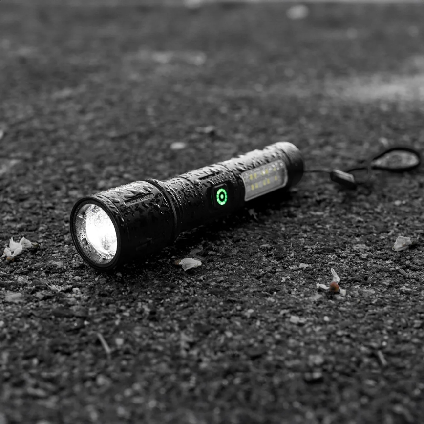 LED Акумуляторний ліхтарик з регулюванням яскравості з червоним світлом LED/5W/5V IPX4 260 лм 2000 mAh