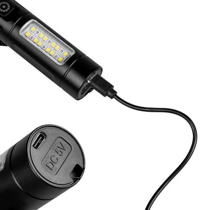 LED Акумуляторний ліхтарик з регулюванням яскравості з червоним світлом LED/5W/5V IPX4 260 лм 2000 mAh
