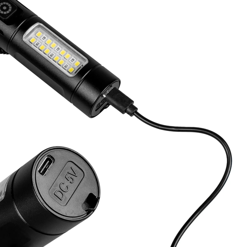 LED Акумуляторний ліхтарик з регулюванням яскравості з червоним світлом LED/5W/5V IPX4 260 лм 2000 mAh