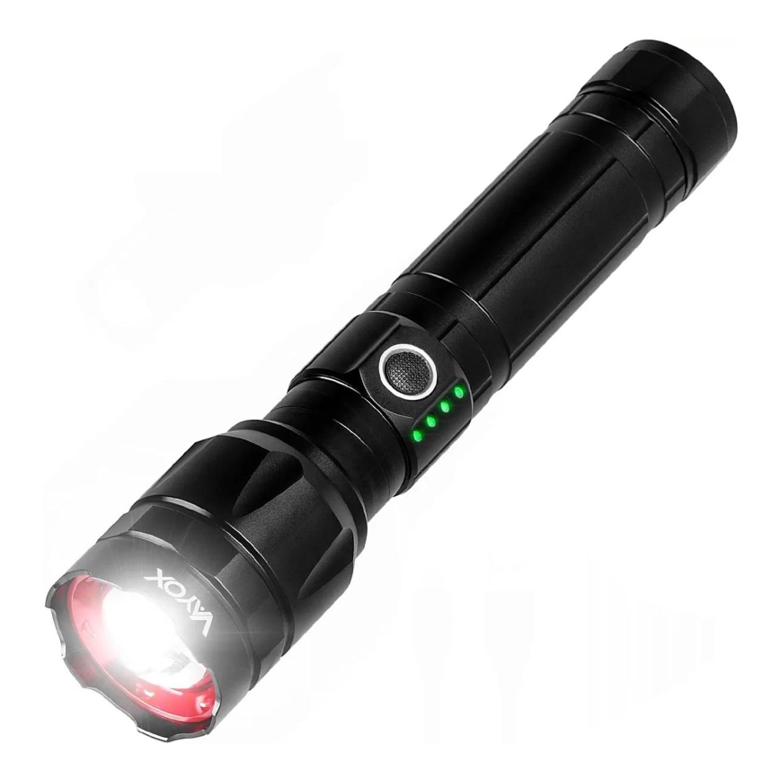 LED Акумуляторний ліхтарик з регулюванням яскравості з функцією Power Bank LED/30W/5V IPX5 1060 лм 5000 mAh