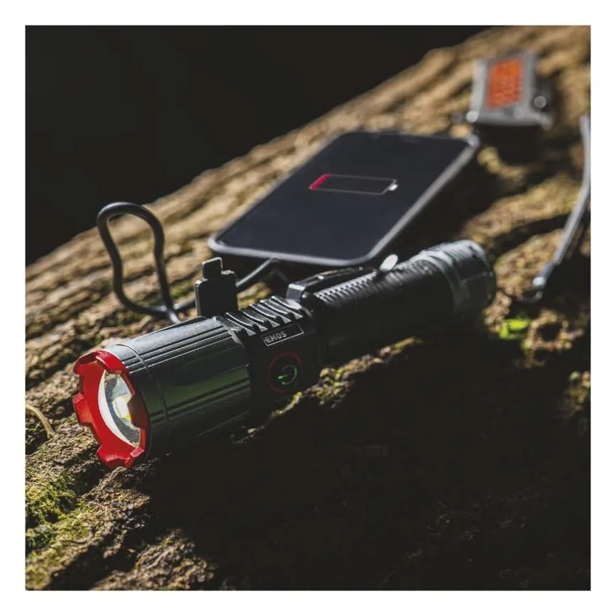 LED Акумуляторний металевий ліхтарик LED/5V 3000 лм 5000 mAh IP43