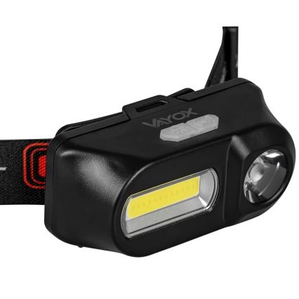 LED Акумуляторний налобний ліхтар з регулюванням яскравості 2xLED/5V IP44 210 лм 2000 mAh