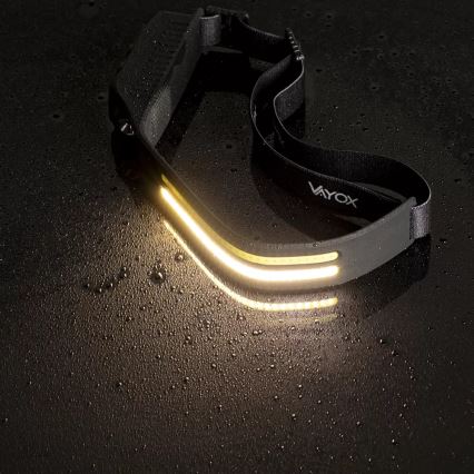 LED Акумуляторний налобний ліхтар з регулюванням яскравості з датчиком 3xLED/5V IP44 300 лм 1200 mAh