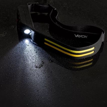 LED Акумуляторний налобний ліхтар з регулюванням яскравості з датчиком 3xLED/5V IP44 300 лм 1200 mAh