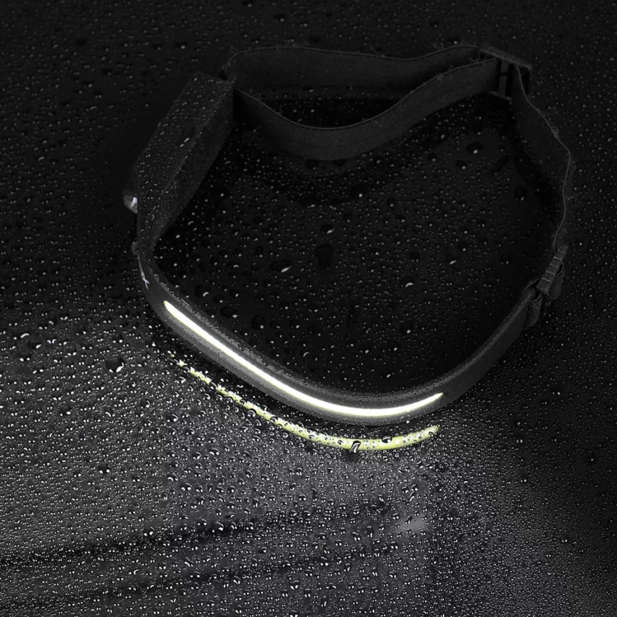 LED Акумуляторний налобний ліхтар з регулюванням яскравості з датчиком 2xLED/5V IP44 350 лм 1200 mAh