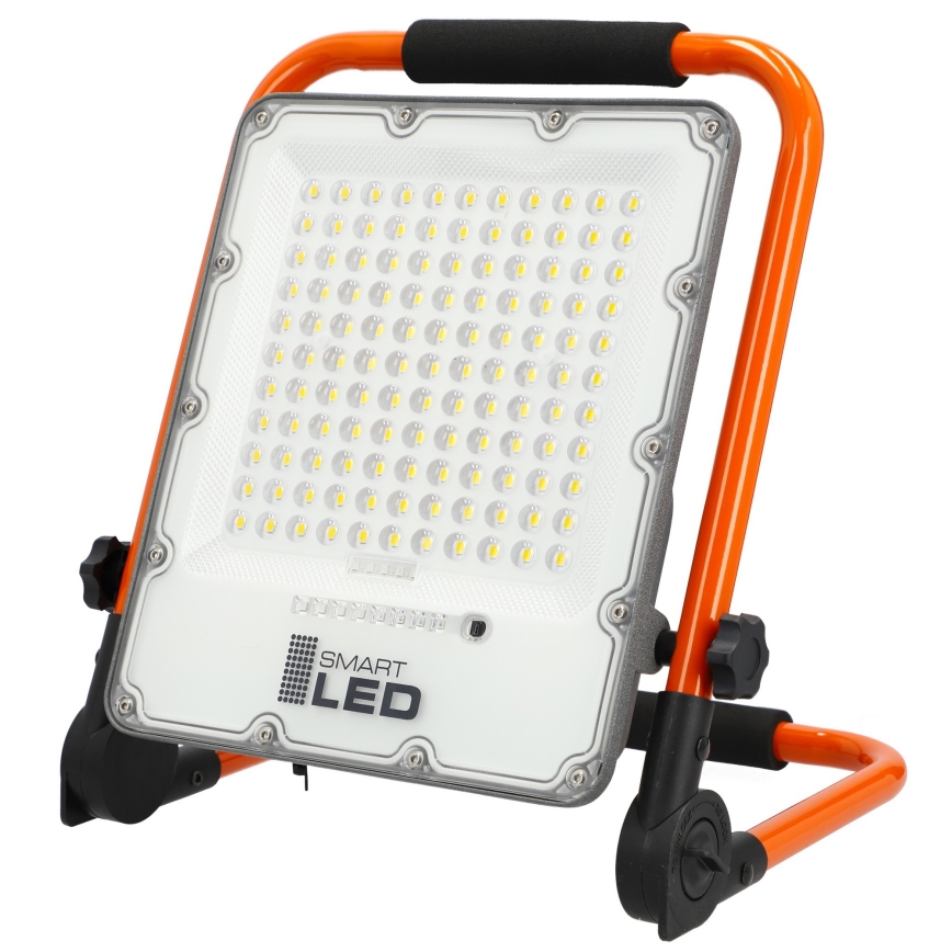 LED акумуляторний прожектор зі штативом LED/100W/3,2V 5000K 5000 mAh IP65 помаранчевий