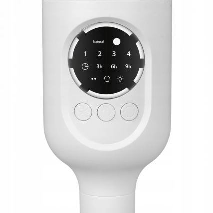 LED акумуляторний підлоговий вентилятор з LED-підсвіткою LED/4,8W/5V USB 7200 mAh білий + пульт дистанційного керування