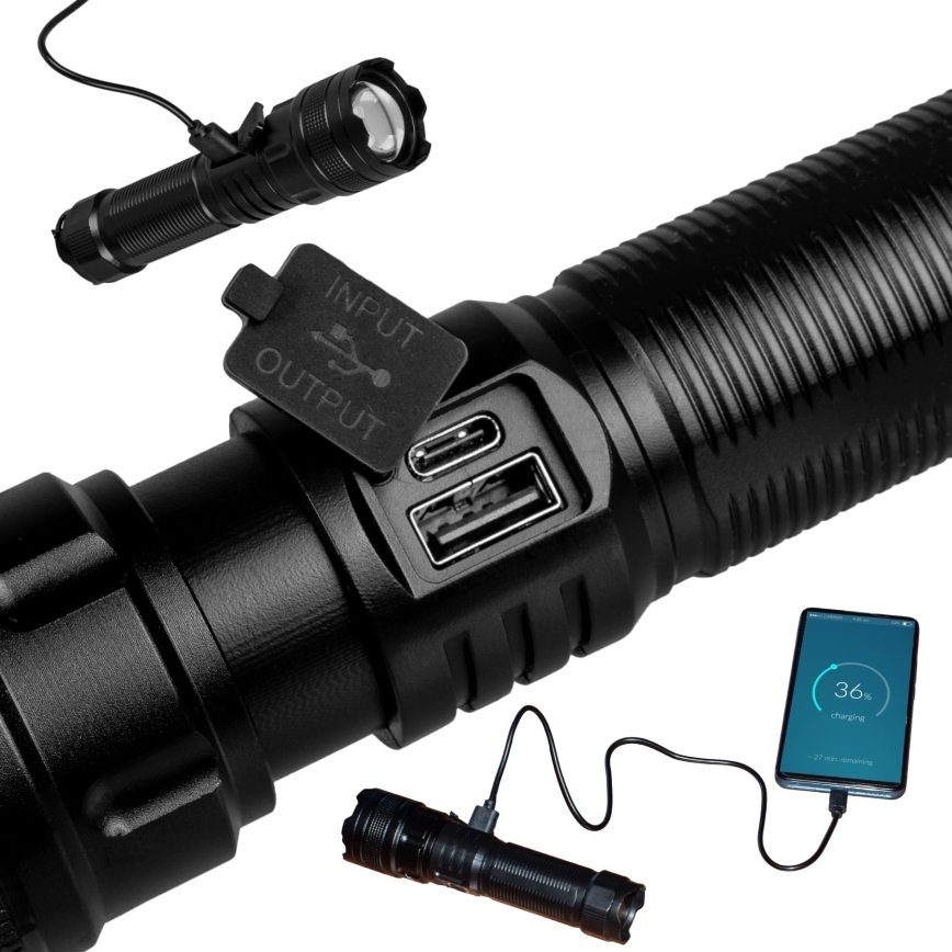 Светодиодный регулируемый по яркости аккумуляторный фонарь с функцией powerbank LED/10W/5V IPX4 600 лм 2000 мАч