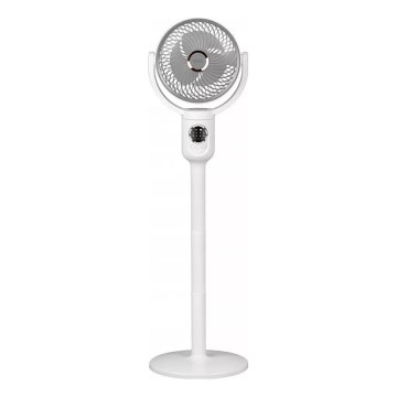 LED аккумуляторный напольный вентилятор с LED-подсветкой LED/4,8W/5V USB 7200 mAh белый + пульт дистанционного управления
