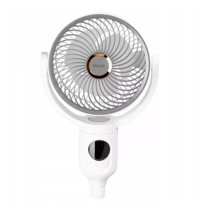 LED аккумуляторный напольный вентилятор с LED-подсветкой LED/4,8W/5V USB 7200 mAh белый + пульт дистанционного управления
