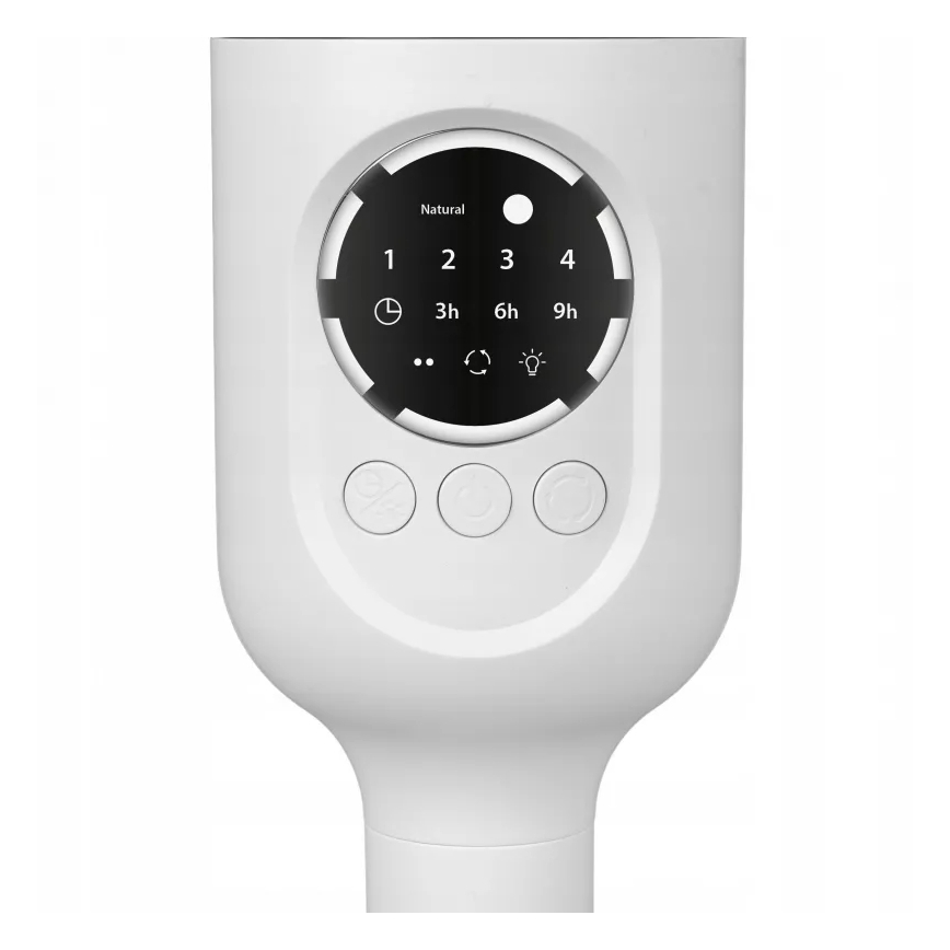 LED аккумуляторный напольный вентилятор с LED-подсветкой LED/4,8W/5V USB 7200 mAh белый + пульт дистанционного управления