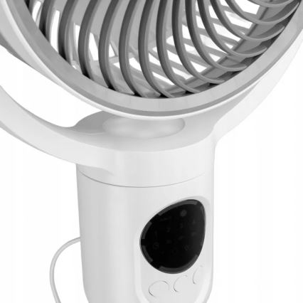 LED аккумуляторный напольный вентилятор с LED-подсветкой LED/4,8W/5V USB 7200 mAh белый + пульт дистанционного управления