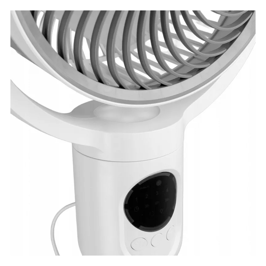 LED аккумуляторный напольный вентилятор с LED-подсветкой LED/4,8W/5V USB 7200 mAh белый + пульт дистанционного управления
