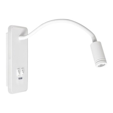 LED Бра BASE 1xLED/8W+1xLED/2W/230V білий