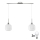 LED Candelabru suspendat HARMA 2xE27/60W/230V crom mat/alb