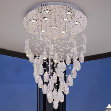 LED-хрустальная потолочная люстра MAJURO LED/30 Вт/230 В, диаметр 45 см, глянцевый хром, в комплекте пульт дистанционного управления