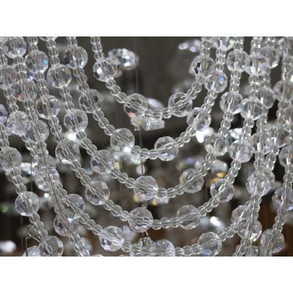 Хрустальная потолочная LED-люстра MAJURO, 30 Вт/230 В, Ø 40 см, полированный хром, с пультом дистанционного управления