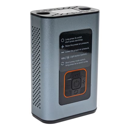 LED Цифровий кишеньковий компресор 3в1 4000 mAh 5W чорний