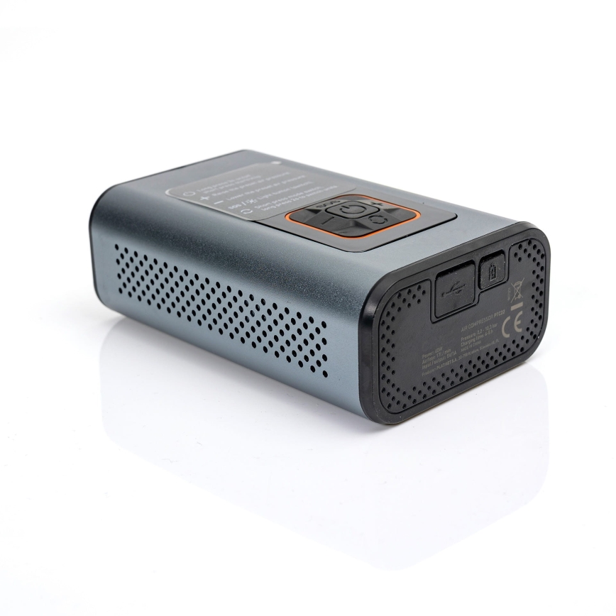LED Цифровий кишеньковий компресор 3в1 4000 mAh 5W чорний