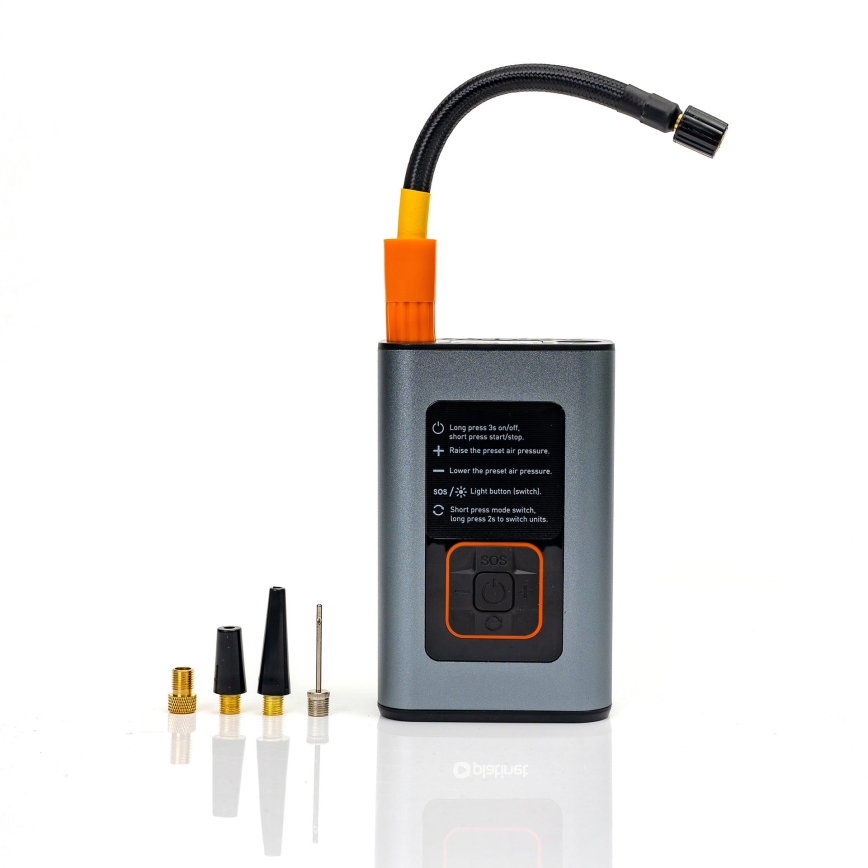 LED Цифровий кишеньковий компресор 3в1 4000 mAh 5W чорний