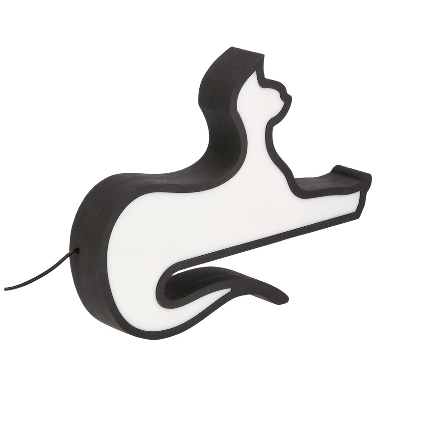 LED детская настольная лампа CAT, 13 Вт/230 В, чёрная