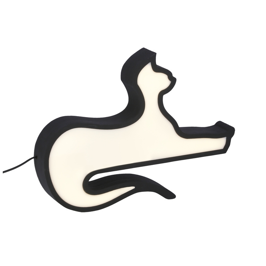 LED детская настольная лампа CAT, 13 Вт/230 В, чёрная