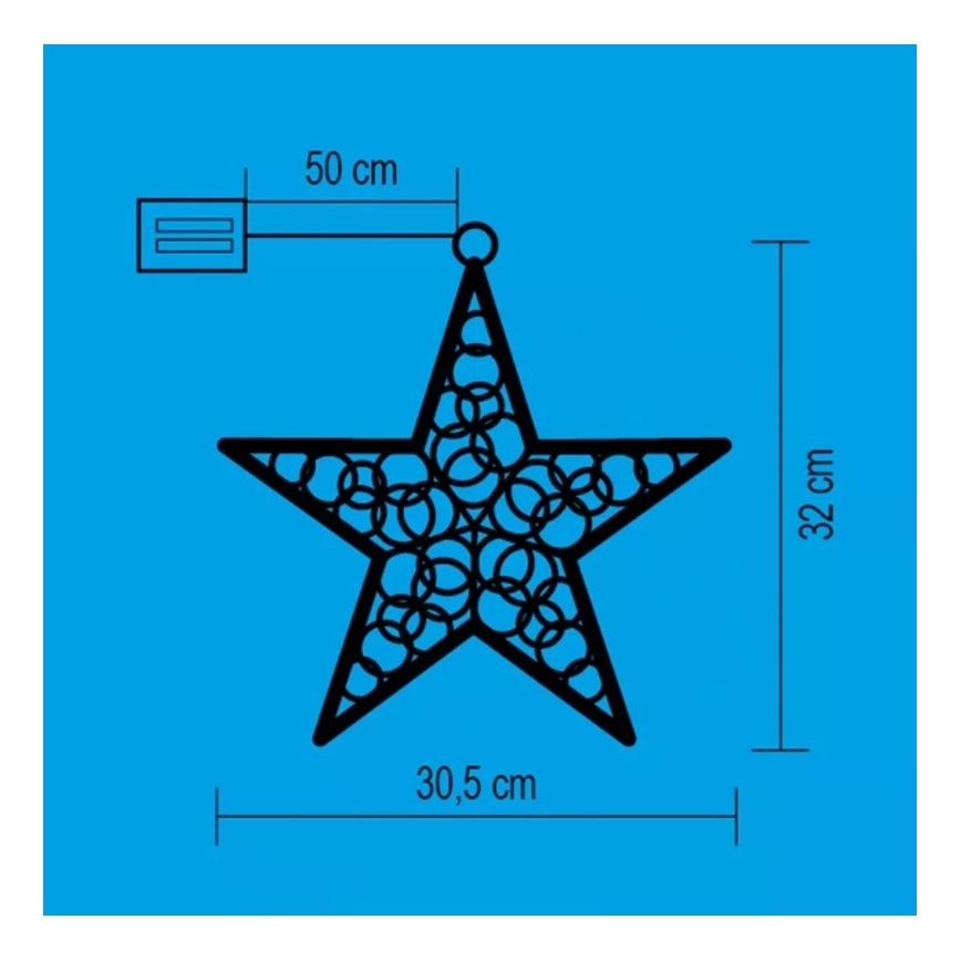 LED Декорація для вікна 20xLED/2xAA