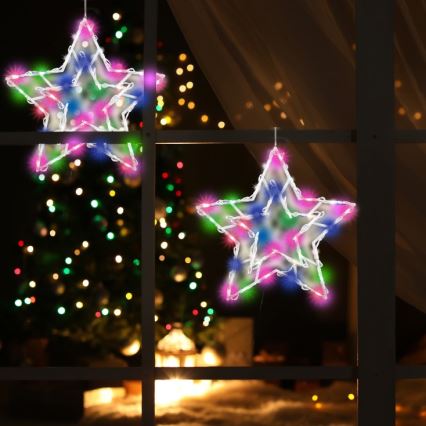 LED Декорація на вікно LED/3xAA кольорова