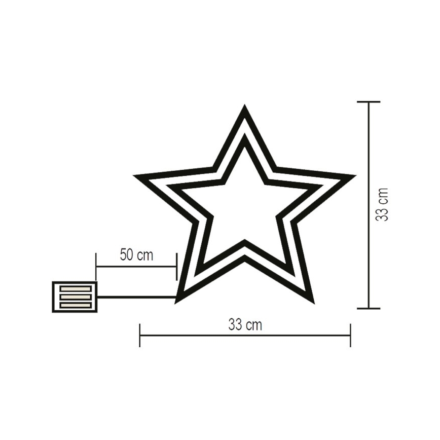 LED Декорація на вікно LED/3xAA кольорова