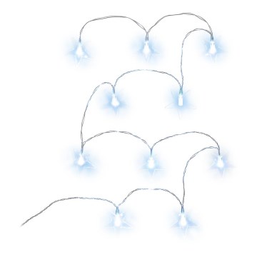 LED декоративна гірлянда 10xLED/2xAA 1,8m холодна біла